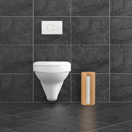 Aufbewahrung von Toilettenpapierrollen in Bambus