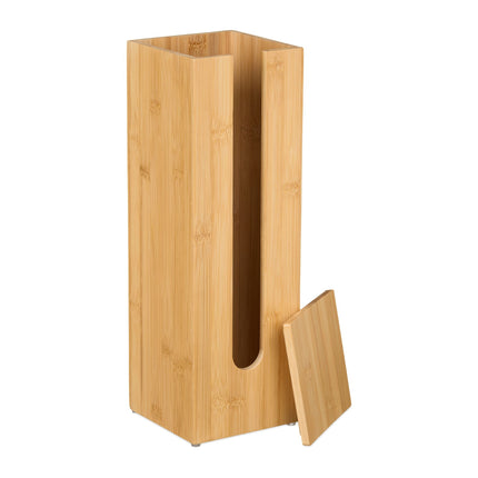 Storage of toilet rolls in bamboo