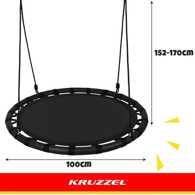 Balançoire nid de cigogne 100 cm noire