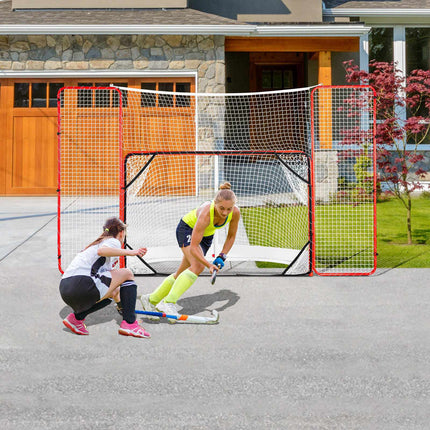Street Hockey Goal 72-Inch Steel Net with Backstop Targets