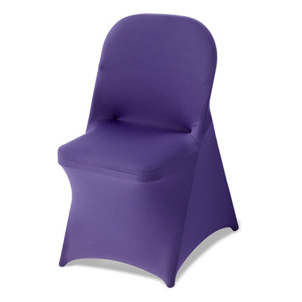 Stretch Chair Covers, Purple, 50-Pack Polyester Spandex