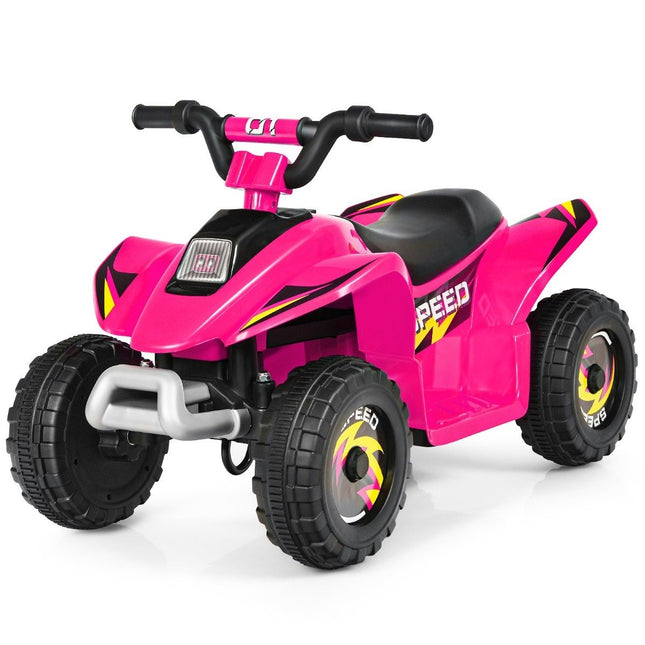 Poussette Mini Quad Électrique 6V Quad À Piles 2,8-4,6km/h Rose