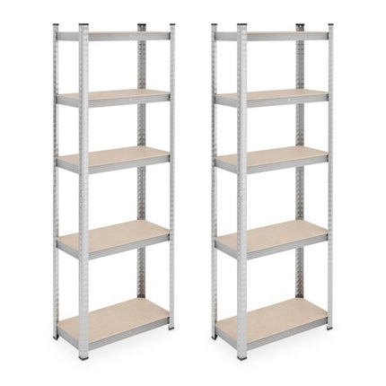 Étagères robustes à 5 niveaux, lot de 2