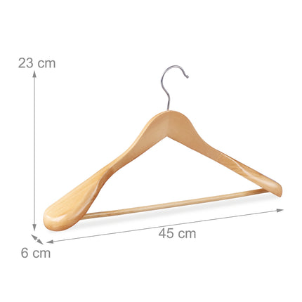 Cintres pour costumes avec large support d'épaule, lot de 8