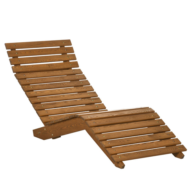 Transat, Transat, Transat De Jardin, Transat De Relaxation Pour Piscine, Balcon, Jusqu'À 120 Kg, Bois Massif, Teck, 66X170X77Cm