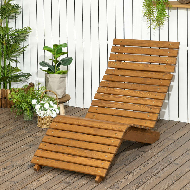 Transat, Transat, Transat De Jardin, Transat De Relaxation Pour Piscine, Balcon, Jusqu'À 120 Kg, Bois Massif, Teck, 66X170X77Cm