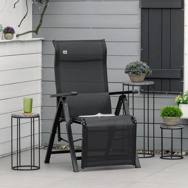 Transat de soleil transat de jardin transat réglable en apesanteur 9 positions acier textilène noir 70x65x111 cm pour des heures de détente