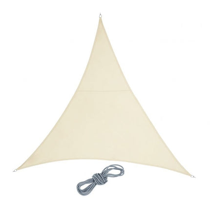 Voile d'ombrage triangulaire en polyester beige