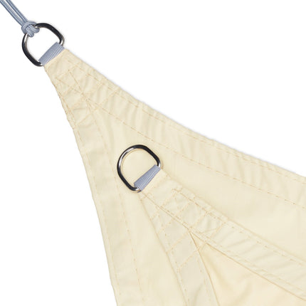 Voile d'ombrage triangulaire en polyester beige