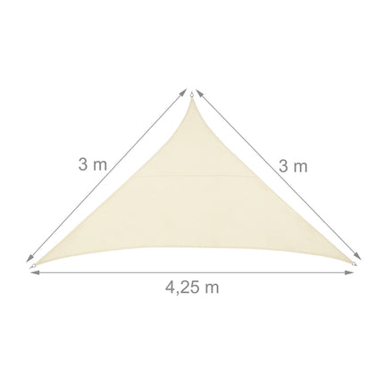 Sonnensegel Polyester dreieckig beige