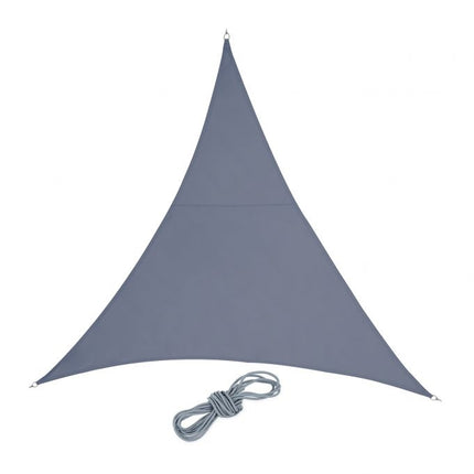 Voile d'ombrage triangulaire en polyester gris foncé