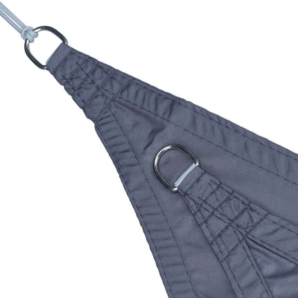 Voile d'ombrage triangulaire en polyester gris foncé