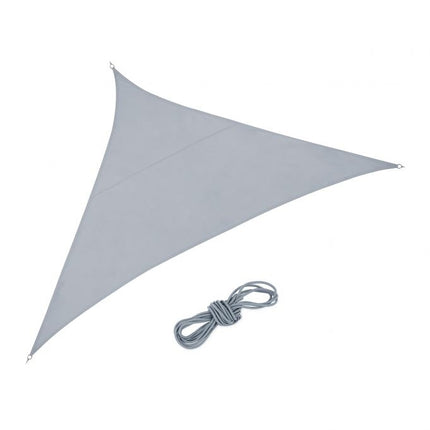 Voile d'ombrage triangulaire en polyester gris clair