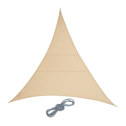 Voile d'ombrage triangulaire en polyester sable