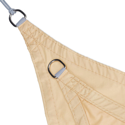 Voile d'ombrage triangulaire en polyester sable