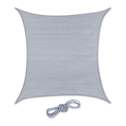 Voile d'ombrage rectangulaire en polyéthylène gris clair