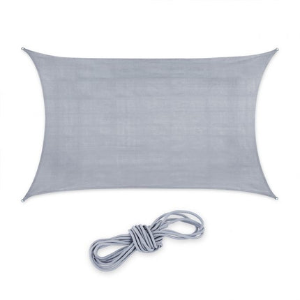 Voile d'ombrage rectangulaire en polyéthylène gris clair