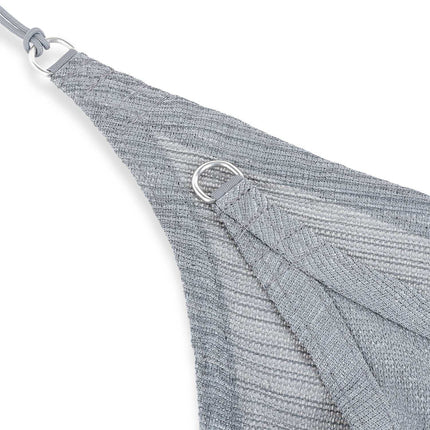 Voile d'ombrage carré en polyéthylène gris clair