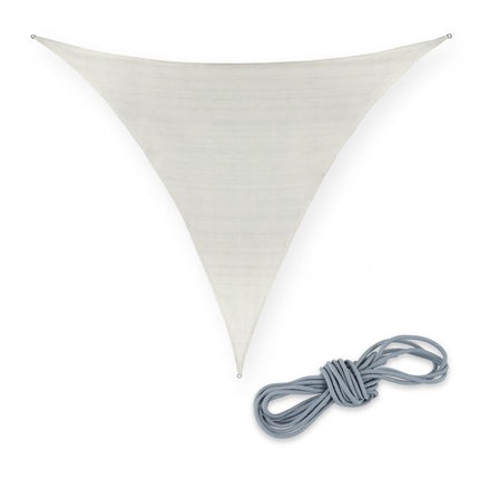 Voile d'ombrage triangulaire en polyéthylène blanc