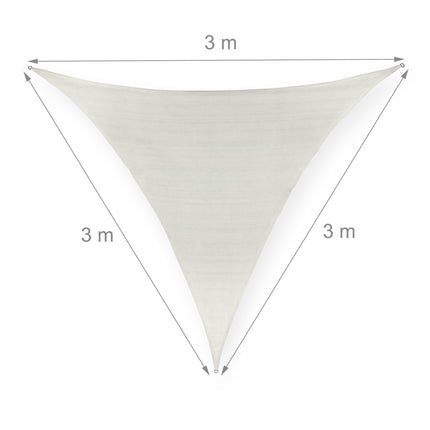 Voile d'ombrage triangulaire en polyéthylène blanc