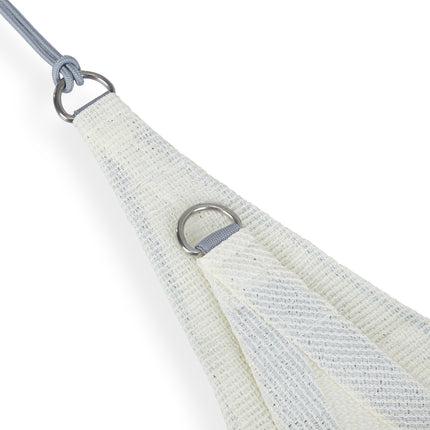 Voile d'ombrage triangulaire en polyéthylène blanc