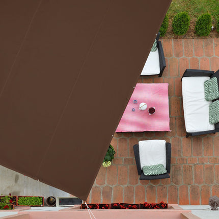 Voile d'ombrage rectangulaire marron