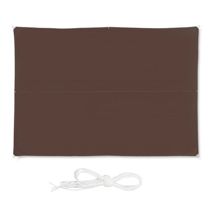 Voile d'ombrage rectangulaire marron