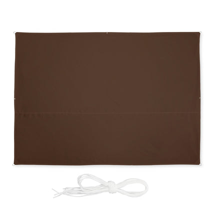Voile d'ombrage rectangulaire marron