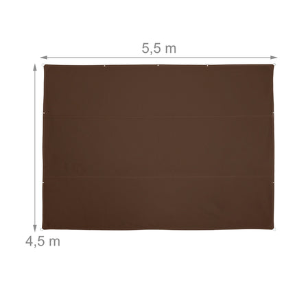 Voile d'ombrage rectangulaire marron