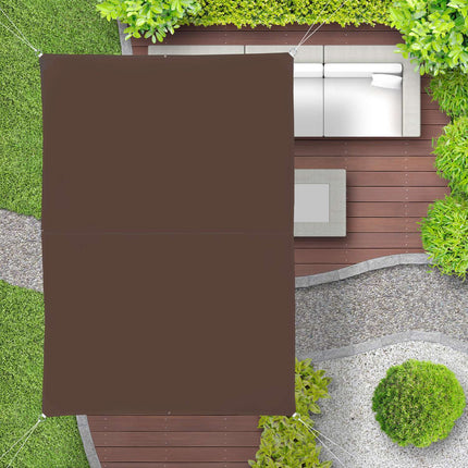 Voile d'ombrage rectangulaire marron