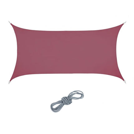 Voile d'ombrage rectangulaire bordeaux
