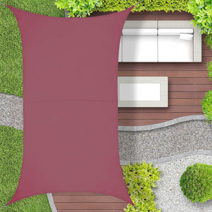 Voile d'ombrage rectangulaire bordeaux