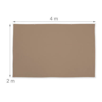 Voile d'ombrage rectangulaire marron café