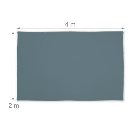 Voile d'ombrage rectangulaire gris