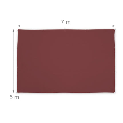Voile d'ombrage rectangulaire marron