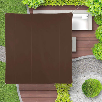 Voile d'ombrage carré marron