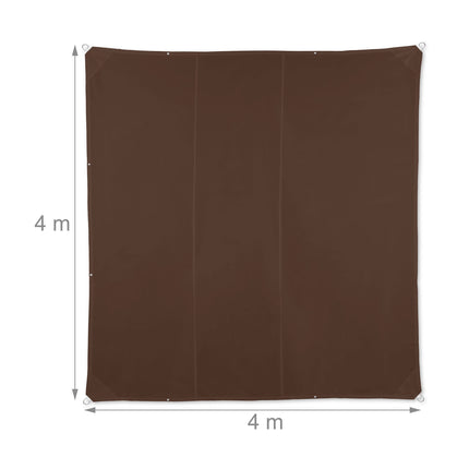 Voile d'ombrage carré marron