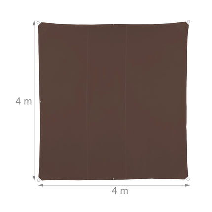 Voile d'ombrage carré marron