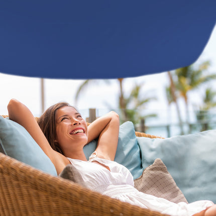 Voile d'ombrage carré bleu foncé