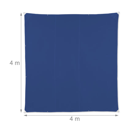 Voile d'ombrage carré bleu foncé