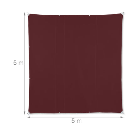 Sonnensegel quadratisch kastanienbraun