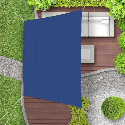 Voile d'ombrage trapézoïdale bleu foncé