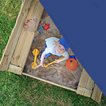 Voile d'ombrage trapézoïdale bleu foncé