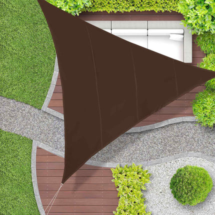 Voile d'ombrage triangulaire marron