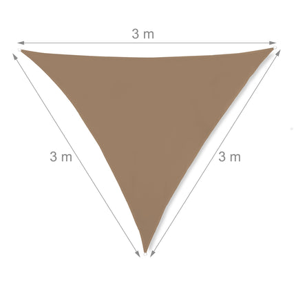 Voile d'ombrage triangulaire marron café