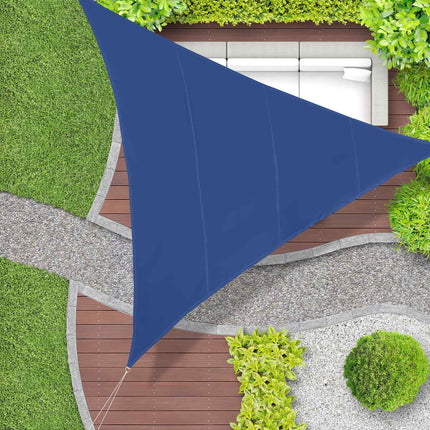 Voile d'ombrage triangulaire bleu foncé