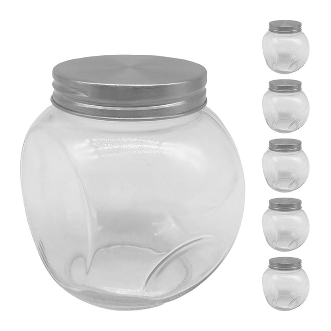Ensemble de 6 bocaux à bonbons, récipients en verre de 480 ml