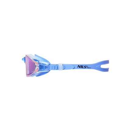 Lunettes de natation, antibuée, protection UV, bleu/arc-en-ciel