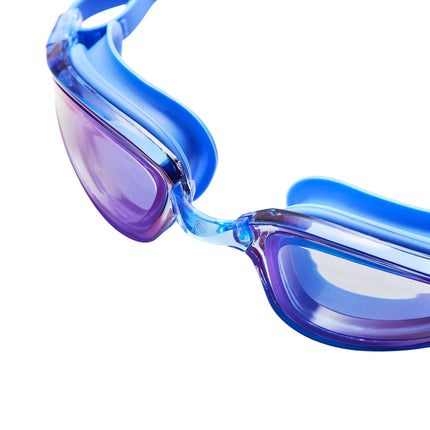 Lunettes de natation, antibuée, protection UV, bleu/arc-en-ciel