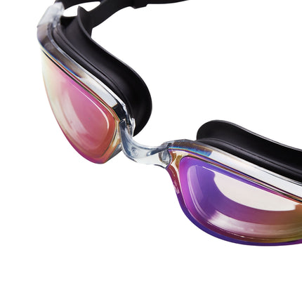 Lunettes de natation, noir/arc-en-ciel, antibuée, protection UV